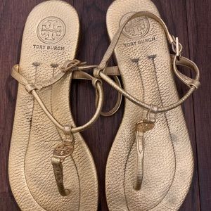 Tory Burch gold sandals
